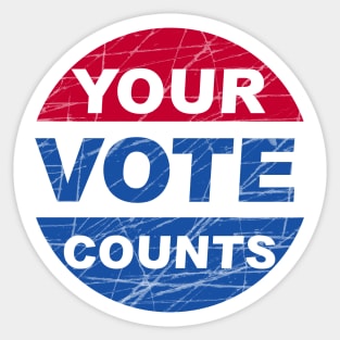 Vintage Your Vote Counts Sticker